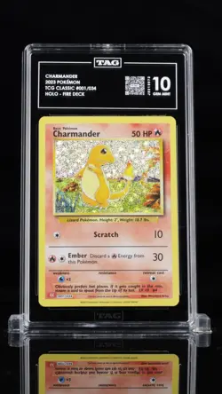 2023 POKEMON CLC-TRADING CARD GAME CLASSIC #001 CHARMANDER TAG 10 - Image 1