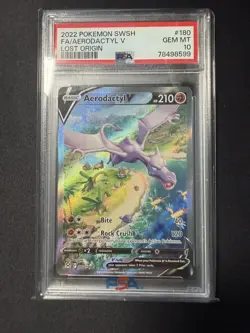 PSA 10 Aerodactyl V 180/196 Pokemon Card Lost Origin Alt Art SIR Gem Mint - Image 4