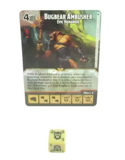 Dice Masters Faerun Under Siege BUGBEAR Epic Humanoid Super Rare SR Card w/1 Die - Image 1