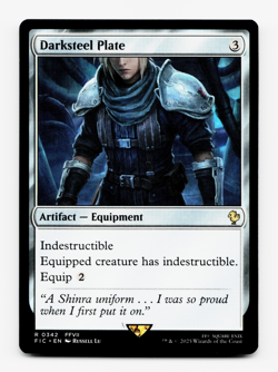 Darksteel Plate [Commander: Final Fantasy] MTG Magic NM/M - Image 1