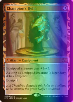 MTG Magic the Gathering Champion's Helm (7/54) Kaladesh Inventions LP FOIL - Image 1