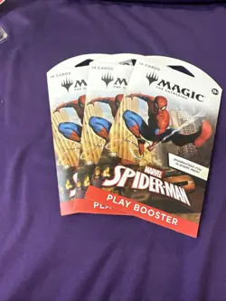 Magic MTG Spider-Man Marvel Play Booster Lot of 5 Packs Factory Sealed - Image 1