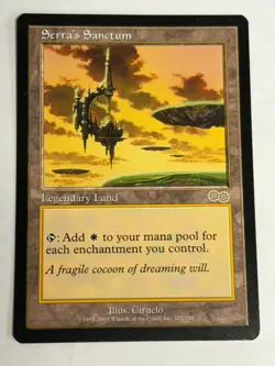 MTG "Serra's Sanctum" Urza's Saga Magic The Gathering LP/NM Legendary Land - Image 2