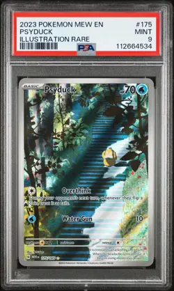 2023 POKEMON MEW EN-151 ILLUSTRATION RARE #175 PSYDUCK PSA 9 - Image 1
