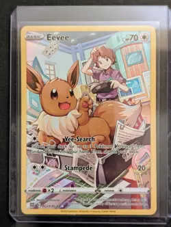Set of 4 - Pokemon TCG Brilliant Stars: Eevee Flareon Jolteon Vaporeon FA Holos - Image 3