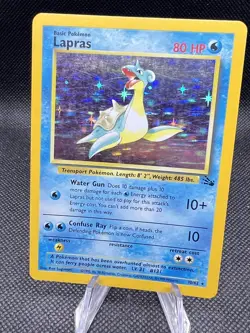 Pokemon TCG Lapras 10/62 Fossil Holo Unlimited English 1999 WOTC HP - Image 1
