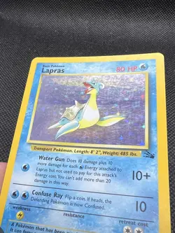 Pokemon TCG Lapras 10/62 Fossil Holo Unlimited English 1999 WOTC HP - Image 2