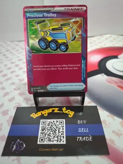 Precious Trolley 185/191 Ace Spec Holo Sv08: Surging Sparks Pokemon TCG Trainer - Image 1