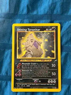 Pokemon TCG Shining Tyranitar 113/105 Neo Destiny Holo 2002 Vintage - Image 1
