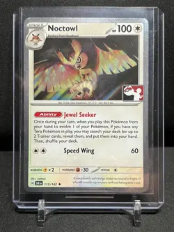 Noctowl 115/142 Cosmos Holo Stamped Promo Pokemon Play! Prize Pack NM - Image 1
