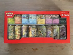 2025 Pokemon TCG: Prismatic Evolutions Mini Tin Exclusive Costco Bundle 8-Pack - Image 1