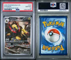 2025 Pokemon Black Bolt EN Haxorus Illustration Rare #147 PSA 10 - Image 2