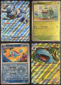 Pokemon Venusaur Ex-Bulbasaur-Squirtle-Blastoise Ex (Set of 4) - Image 1