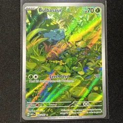 Bulbasaur Illustration Rare 166/165 Pokemon Scarlet & Violet 151 TCG Near Mint - Image 1