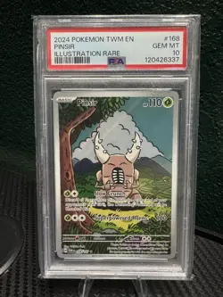 PSA 10 GEM MINT Pinsir, SV Twilight Masquerade Pokemon Illustration Rare 168/167 - Image 1
