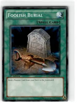 Yu-Gi-Oh! Foolish Burial Common SDMA-EN026 Moderately Played 1st Edition - Image 1