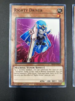 YUGIOH RIGHTY & LEFTY DRIVER SR10-EN019,20 COMMON 1ST - Image 2