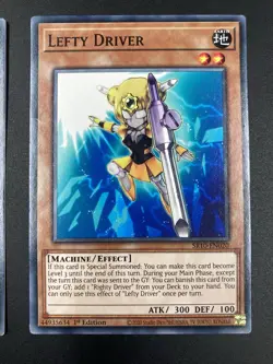 YUGIOH RIGHTY & LEFTY DRIVER SR10-EN019,20 COMMON 1ST - Image 3