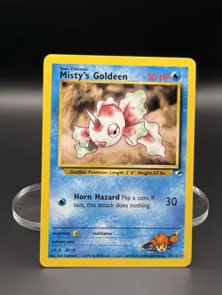 Pokemon TCG Misty's Goldeen Gym Heroes 30/132, Unlimited Rare Card - Image 1