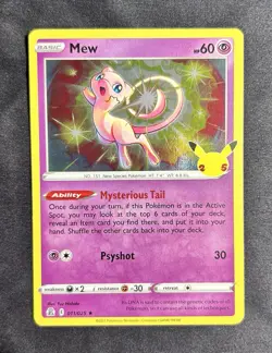 Mew 011/025 25th Anniversary Celebrations Holo Rare Pokemon TCG Card NM - Image 1