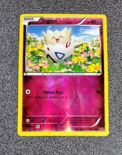 Togepi 43/108 LP Reverse Holo Roaring Skies Discontinued Fairy Type Pokemon Card - Image 1