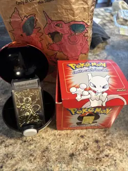 Pokemon Mewtwo 23K Gold-Plated Trading Card 1999 Vintage Poke Ball BurgerKing - Image 1