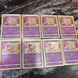 Pokemon TCG Mew Celebrations 011/025 Holo Holo Rare Lot 8 Cards Total Near - Image 1
