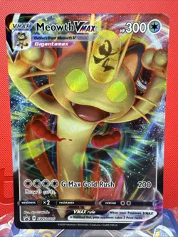 Meowth VMAX SWSH005 SWSH: Sword & Shield Promo Cards Holo NM+ - Image 1