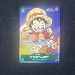 Monkey D Luffy P-037 1st Anniversary Tournament Promo One Piece Card English - Image 1