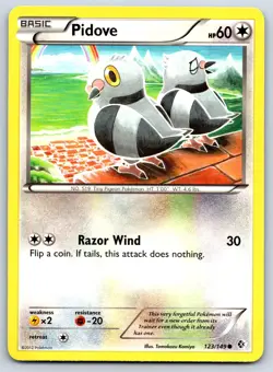 Pidove - BW Boundaries Crossed 123/149 Tomokazu Komiya Pokemon Card LP - Image 1