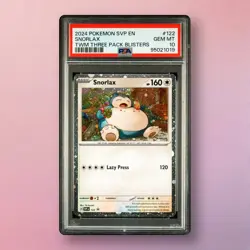 Snorlax - PSA 10 - Twilight Masquerade SVP 122 Blister Promo Cosmos Pokemon Card - Image 1