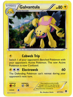 Galvantula 27/119 Phantom Forces Cracked Ice Holo Pokemon Card - Image 1