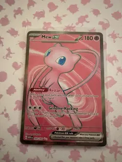 Pokemon Mew EX TCG Full Art Ultra Rare Holo Card 193/165 Scarlet & Violet 151 - Image 1