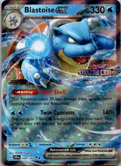Blastoise ex (Stellar Crown Stamp) Double Rare Miscellaneous Cards & Products 03 - Image 1