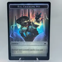 Ral, Crackling Wit + Bushy Bodyguard - Double Sided Token - Bloomburrow - Foil - Image 1