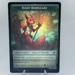 Ral, Crackling Wit + Bushy Bodyguard - Double Sided Token - Bloomburrow - Foil - Image 2