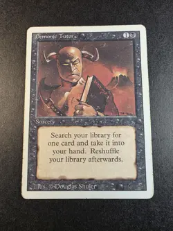 Demonic Tutor MTG Magic the Gathering Revised 1993 - Image 1