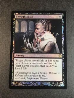 Thoughtseize FOIL Magic the Gathering MTG Theros 2013 - Image 1