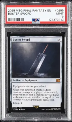 2025 MTG FINAL FANTASY #0255 BUSTER SWORD PSA 9 - Image 1