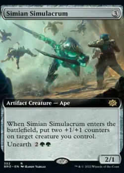 Simian Simulacrum - Extended Art, The Brothers' War, Near Mint x 1 MTG - Image 1