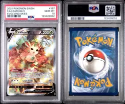 2021 POKEMON SWORD & SHIELD EVOLVING SKIES ALT ART LEAFEON V 167 PSA 10 - Image 3