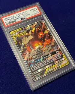 PSA 9 Reshiram & Charizard GX #SM201 Black Star Promo 2019 Pokemon MINT - Image 2