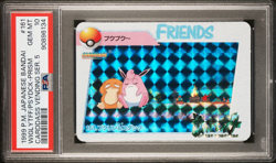 Pokemon Wigglytuff & Psyduck Prism Holo Bandai Carddass PSA 10 Gem Mint - Image 1