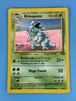 Nidoqueen Jungle Holo Rare 07/64 Unlimited Pokemon TCG MP - Image 2