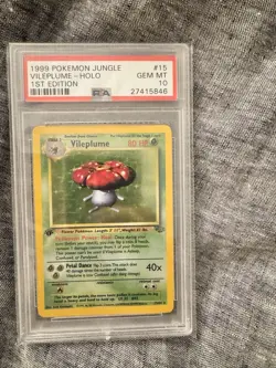 1999 Pokemon Jungle Vileplume 1st Edition Holo PSA 10 GEM MINT - Image 1