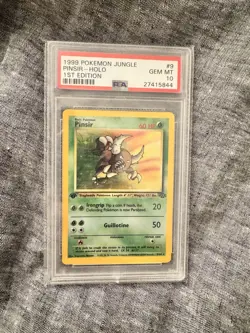 1999 Pokemon Jungle Pinsir 1st Edition Holo PSA 10 GEM MINT WOTC Vintage Low Pop - Image 1