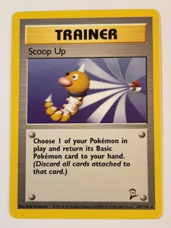 SCOOP UP 107/130 Pokemon BASE SET 2 ENGLISH RARE TRAINER - Image 1