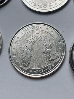 Onyx Pokemon Rare Vintage Meiji Battle Coin Metal Japanese - 1999 - Image 1