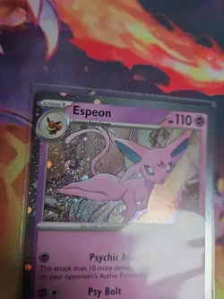 Pokemon - Prismatic Evolutions Cosmos Holo Espeon 033/131 NM DOUBLE SWIRL - Image 3