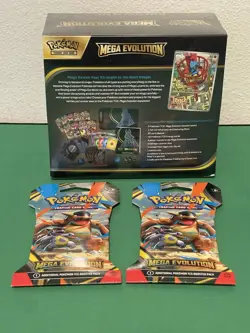 Pokemon Mega Evolution Lucario ETB Elite Trainer Box & 2 Sleeved Booster Packs - Image 3